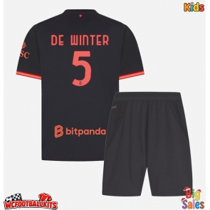 AC Milan Koni De Winter #5 Replica Third Stadium Kit for Kids 2026-27 Short Sleeve (+ pants)